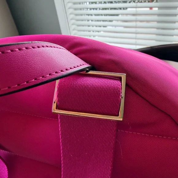 Kate Spade New York Ella Large Puffy Hot Pink Backback - Picture 6 of 11